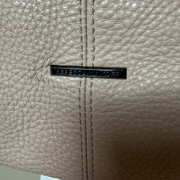 REBECCA MINKOFF Leather Hobo Slouch Neutral Blush Beige Large Bag Purse - Picture 3 of 10
